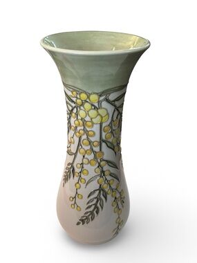Vintage Moorcroft Vase – Handcrafted Floral Design with Yellow Berries